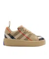 Burberry Check Cotton Sneakers In Multi