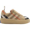 Burberry Cotton Check Sneakers In Multi