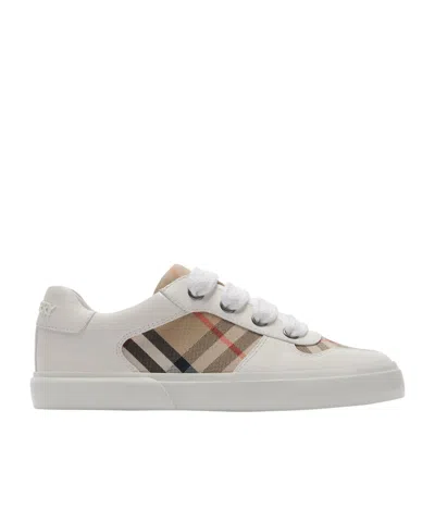 BURBERRY BURBERRY KIDS CHECKED LACE-UP SNEAKERS