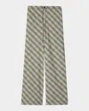 Burberry Cotton Pants Checked Pattern Trousers In Husk Ip Check