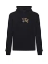 Burberry Simon Hoodie With Front Pocket And Hood In Black