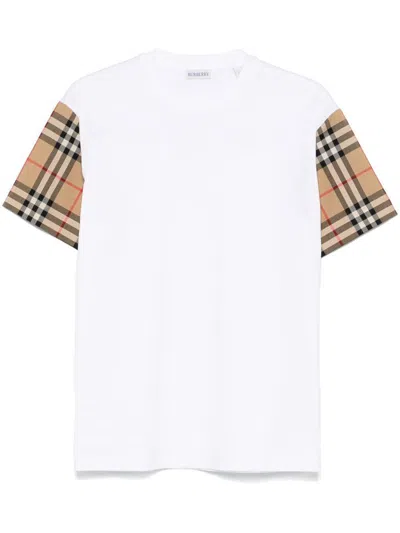 BURBERRY BURBERRY CHECK COTTON T-SHIRT