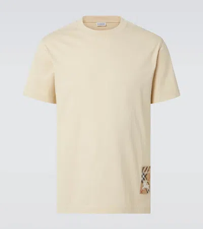 BURBERRY CHECK COTTON T-SHIRT