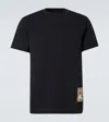 Burberry Mens Black Logo-patch Regular-fit Cotton-jersey T-shirt