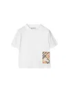 Burberry Check Cotton T-shirt In Weiss