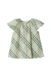 Burberry Checkered Cotton Blouse In Breeze