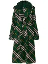 Burberry Check Cotton Trench Coat