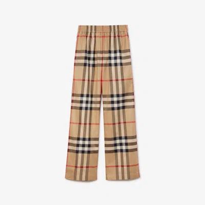 BURBERRY BURBERRY CHECK COTTON TROUSERS