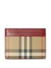 Burberry Check Pattern Compact Credit Card Case In Multi