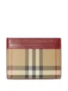 Burberry Check Pattern Compact Credit Card Case In Multi