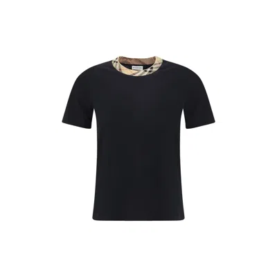 BURBERRY CHECK CREW NECK T-SHIRT