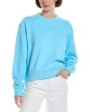 Burberry Check Crewneck Sweatshirt In Blue