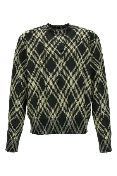 BURBERRY BURBERRY CHECK CRINKLED SWEATER