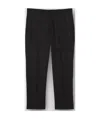 Burberry Check Cropped Tailored Trousers In Black