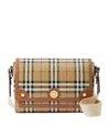 Burberry Medium Note Coated Canvas Crossbody Bag In Brown