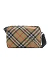 Burberry Vintage Check Messenger Bag With Silver Hardware