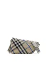 Burberry Check Crossbody Bag In Grey