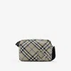 Burberry Check Messenger Bag In Lichen