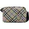 Burberry Check Messenger Bag In Lichen