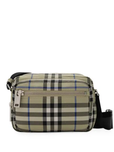 Burberry Check Crossbody Bag In Orange