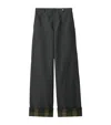 Burberry Ash Coloured Trousers With Lapels In Cinder