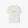Burberry Check Cursive Logo Cotton T-shirt In White