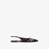 Burberry Check Dame Slingback Ballerinas In Brown