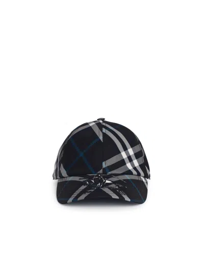 Burberry Check Dark Green Polyester Cap ModeSens