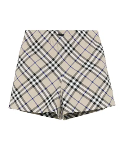 Burberry Check Deck Shorts In Multicolor