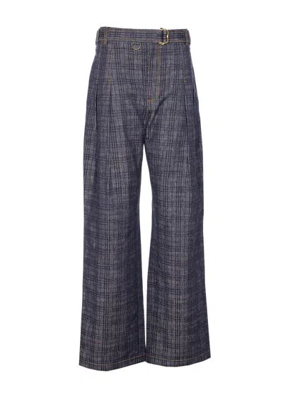 BURBERRY CHECK DENIM JEANS