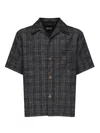 Burberry Mens Spread-collar Cotton Denim Shirt Indigo Ip Check Xs In Gray