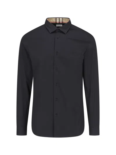 Burberry Check Detail Shirt – Black