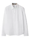 Burberry Cotton Poplin Shirt With Check Pattern Detail