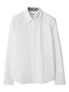Burberry Cotton Poplin Shirt With Check Pattern Detail