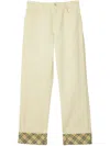 Burberry Denim Trousers In Neutrals