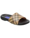 Burberry Check Pattern Slip-on Slides