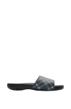 Burberry Patterned Strap Open Toe Rubber Sandals In Black/calico