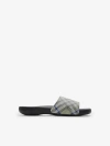 Burberry Dive Embossed Check Pool Slide Sandal In Lichen