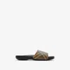 Burberry Check Dive Slides Sand In Sand