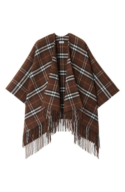 Burberry Check Double Face Wool & Cashmere Cape