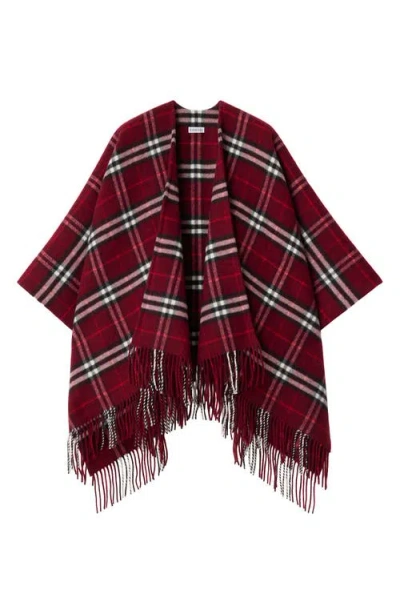Burberry Check Double Face Wool & Cashmere Cape