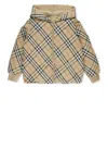 Burberry Rufus Hooded Woven-blend Jacket 4-14 Years Sand Ip Check In Neutrals/black