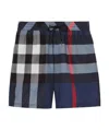 Burberry Mens Carbon Blue Guildes Graphic-print Regular-fit Shell Shorts In Black
