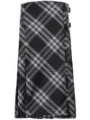 Burberry Midi Dress With Check Pattern In Black
