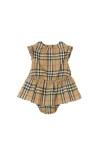 Burberry Check Dress With Bloomers In Archive Beige
