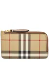 Burberry Kelbrook Check Leather Coin Case
