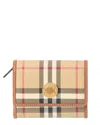 Burberry Check E-canvas & Leather French Wallet