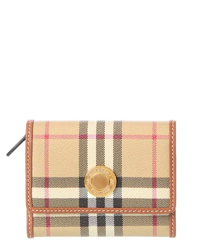 Burberry Women Portafoglio Lancaster Piccolo In Brown