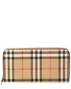 Burberry Printed Leather Wallet In Brown