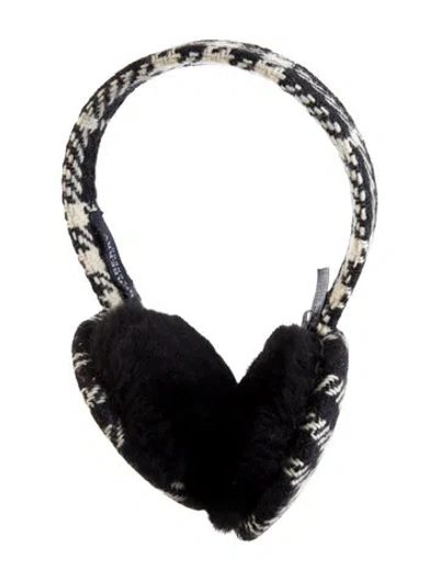 Pre-owned Burberry Check Earmuffs In Black